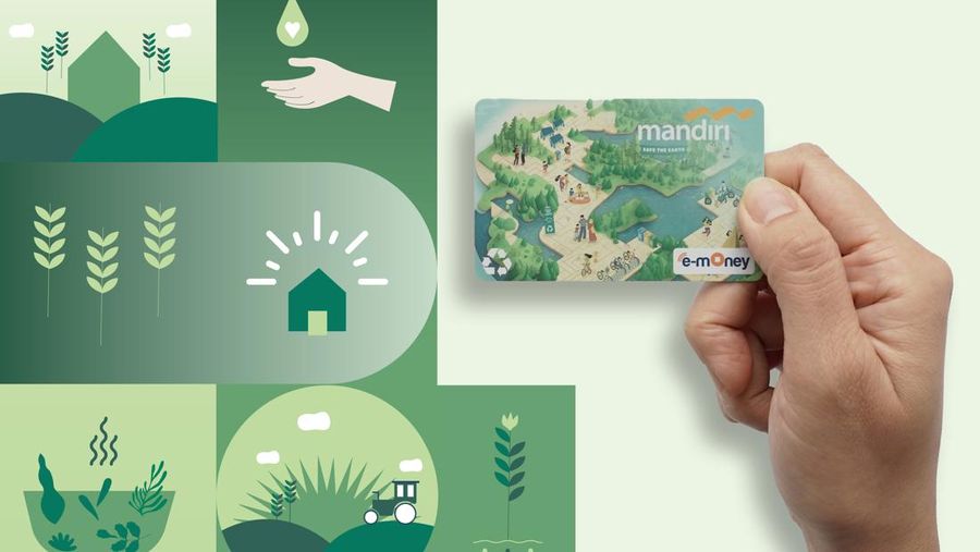 Bank Mandiri menerbitkan kartu debit dan kartu prabayar e-money dari bahan plastik PVC daur ulang. Peluncuran kartu ramah lingkungan (sustainable cards) tersebut menjadi salah satu agenda dalam Mandiri ESG Festival 2023 yang digelar 12 Juli 2023 lalu. Dalam agenda tersebut, Mandiri juga meluncurkan kartu kredit virtual tanpa kartu plastik.
