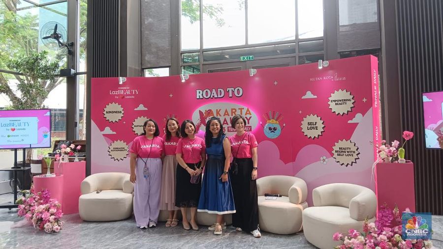 Konferensi Pers X Beauty yang akan kembali hadir di ibu kota yang akan di selenggarakan pada Kamis hingga Minggu 3-6 Agustus 2023 di Hall A & B Jakarta Convention Center Senayan. (CNBC Indonesia/Rahajeng KH)