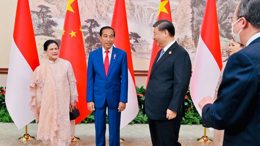 Presiden Joko Widodo menekankan sejumlah kerja sama antara Indonesia dan Republik Rakyat Tiongkok (RRT) pada pertemuan bilateral bersama Presiden Xi Jinping yang dilaksanakan di Hotel Jinniu, Chengdu, pada Kamis, 27 Juli 2023. (Dok. Laily Rachev - Biro Pers Sekretariat Presiden)