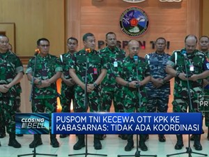 Puspom TNI Kecewa OTT KPK ke Kepala Basarnas