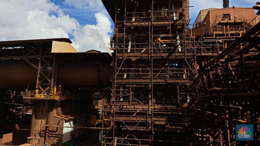 Kegiatan operasi smelter nikel PT Vale Indonesia Tbk. (INCO) di Sorowako, Luwu Timur, Sulawesi Selatan. (CNBC Indonesia/Lucky Leonard Leatemia)