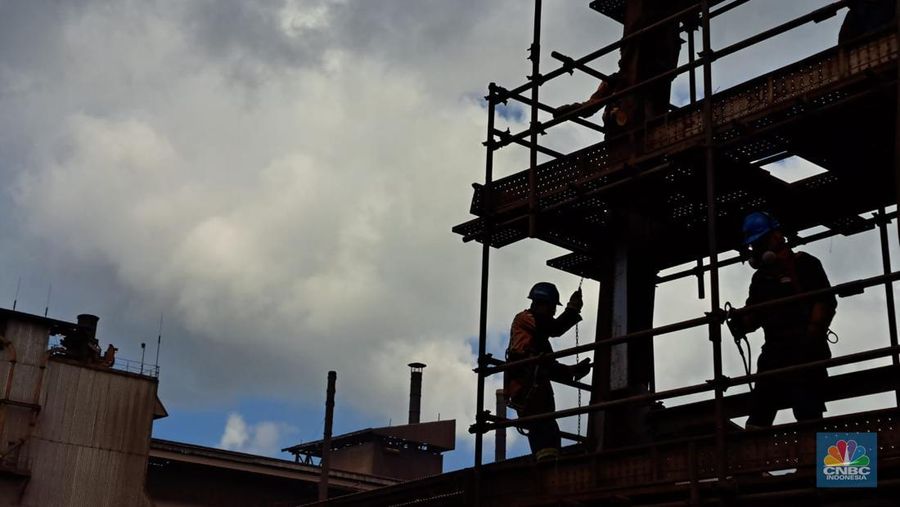 Kegiatan operasi smelter nikel PT Vale Indonesia Tbk. (INCO) di Sorowako, Luwu Timur, Sulawesi Selatan. (CNBC Indonesia/Lucky Leonard Leatemia)