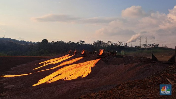 Kegiatan operasi smelter nikel PT Vale Indonesia Tbk. (INCO) di Sorowako, Luwu Timur, Sulawesi Selatan. (CNBC Indonesia/Lucky Leonard Leatemia)