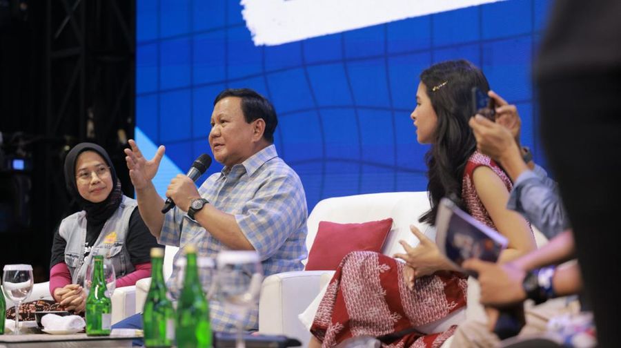 Prabowo Subianto hadiri acara ngobrol publik bertajuk 'Belajar Tak Hanya di Sekolah'. (Dok TIm Media Prabowo)