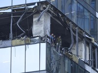 Gedung Perkantoran Moskow Porak Poranda Usai Serangan Drone