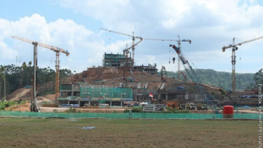 Penampakan terkini di proyek IKN. (Dok.Kementerian PUPR)