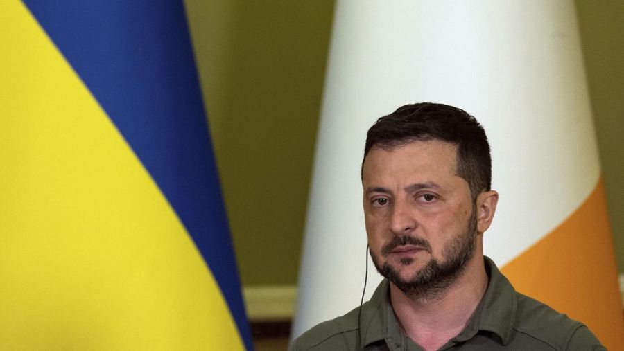 Presiden Ukraina, Volodymyr Zelenskyy. (Clodagh Kilcoyne/Pool via AP)