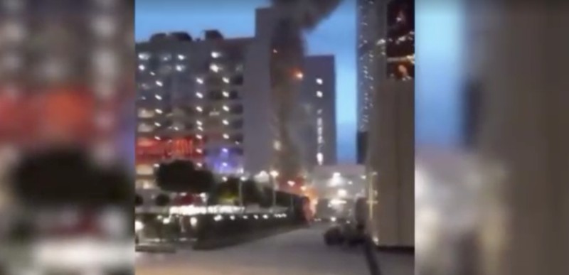 Serangan drone ukraina pada gedung perkantroan di Moskow, Rusia. (REUTERS) Serangan drone ukraina pada gedung perkantroan di Moskow, Rusia. (REUTERS)