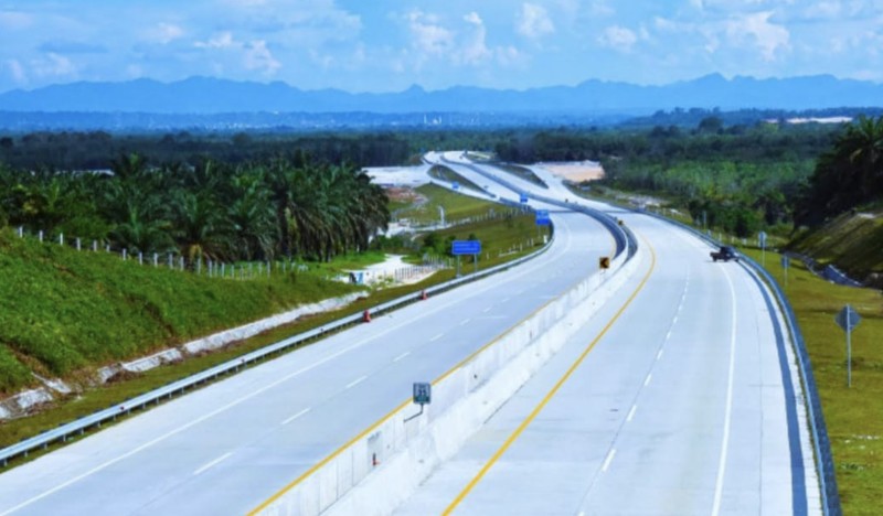 Tol Trans Sumatera telah beroperasi sepanjang 596 km. (Dok. Kementerian PUPR)