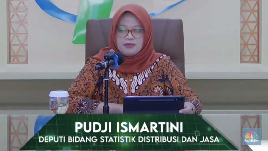 Deputi Bidang Statistik Distribusi dan Jasa BPS, Pudji Ismartini. (YouTubve/BPS Statistic)