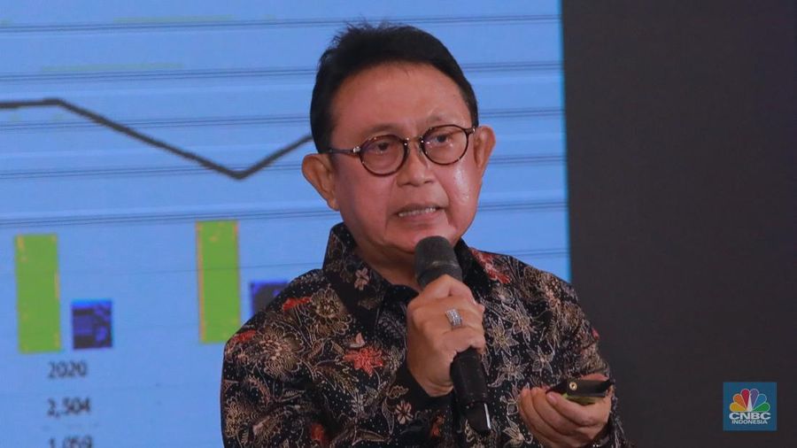 Ketua Umum Gabungan Usaha Kelapa Sawit Indonesia (Gapki), Eddy Martono saat menghadiri acara FoodAgri Insight On Location dengan tema 