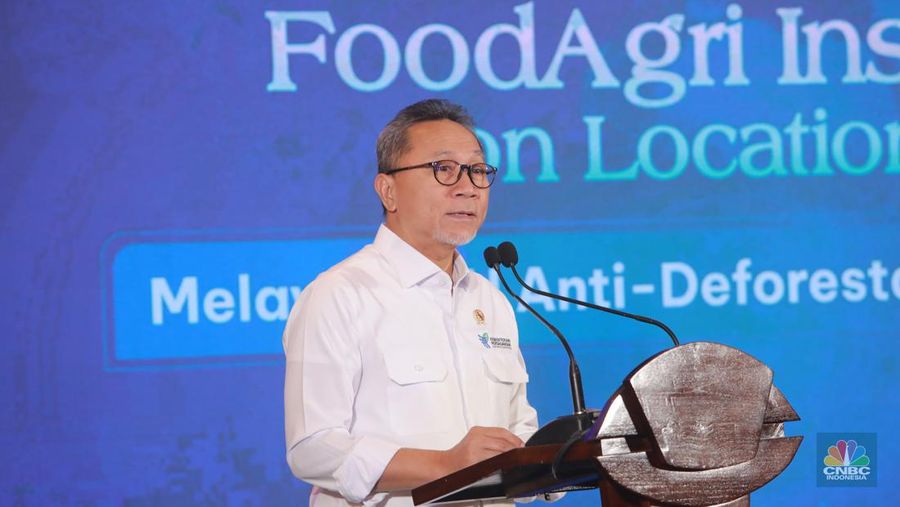 Menteri Perdagangan (Mendag), Zulkifli Hasan saat menghadiri acara FoodAgri Insight On Location dengan tema 