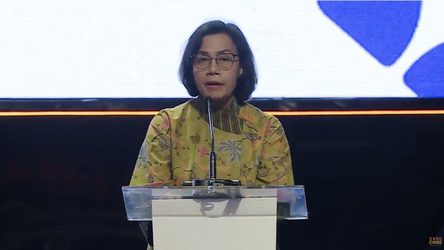 Menteri Keuangan Republik Indonesia Sri Mulyani saat menghadiri Acara Puncak LPDP Festival 2023. (Tangkapan Layar Youtube LPDP RI)