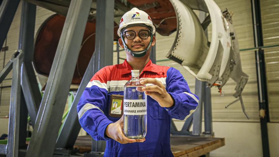 Pengembangan bahan bakar baru Pertamina untuk aviasi/SAF. (Dok. Pertamina)