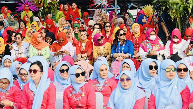 Istana Berkebaya baru pertama kali digelar di depan Istana Merdeka, Jakarta, pada Minggu sore, (6/8/2023). (Dok. Laily Rachev - Biro Pers Sekretariat Presiden)