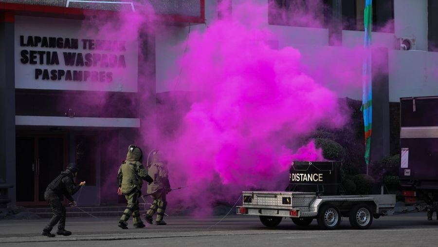 Panglima TNI Terima Brevet Kehormatan. (CNBC Indonesia/Tri Susilo)