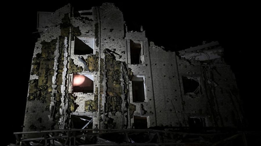 A view shows a building destroyed during a Russian missile strike, amid Russia's attack on Ukraine, in Pokrovsk, Donetsk region, Ukraine August 7, 2023. Head of the Donetsk Regional Military Administration Pavlo Kyrylenko/Handout via REUTERS  THIS IMAGE HAS BEEN SUPPLIED BY A THIRD PARTY. MANDATORY CREDIT. NO RESALES. NO ARCHIVES