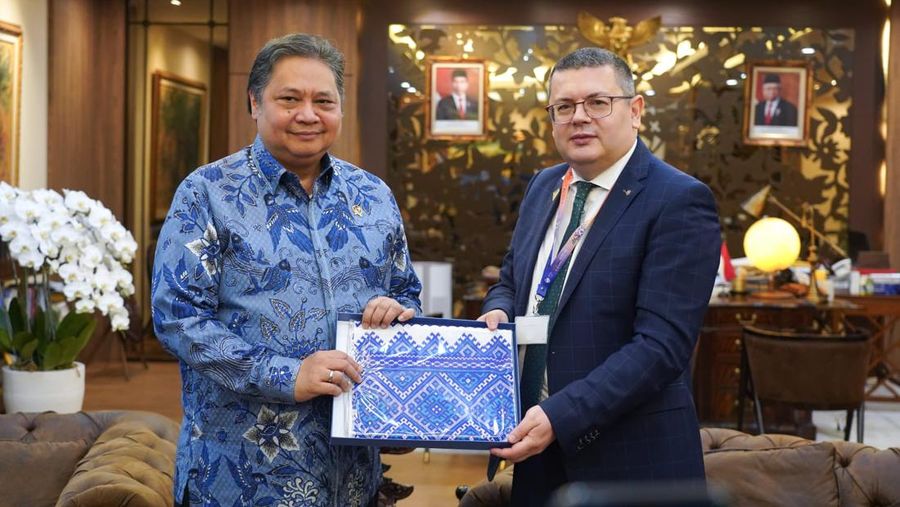 Bertemu First Vice Chairman of Parliament Ukraine, Menko Airlangga Bahas Komitmen Indonesia Menjaga Perdamaian Dunia. (Dok Kemenko Perekonomian)