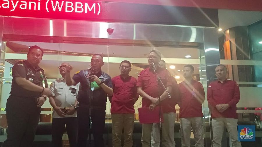 Direktur Penyidikan Jaksa Agung Muda Tindak Pidana Khusus (Dirdik Jampidsus) Kejaksaan Agung (Kejagung) Kuntadi terkait pemeriksaan eks Mendag pada Rabu (9/8/2023). (CNBC Indonesia/Martyasari Rizky)