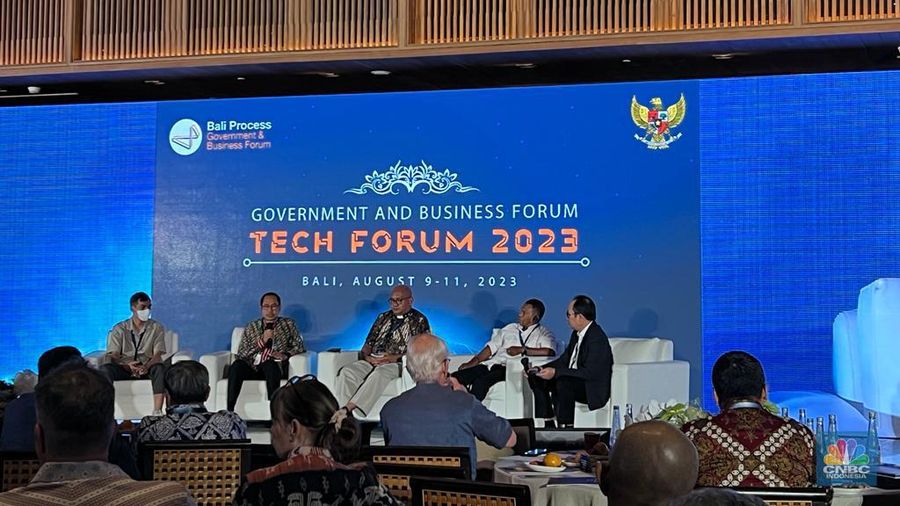Suasana forum Bali Process di Bali (9-11 Agustus 2023). (CNBC Indonesia/Wahyu Daniel)