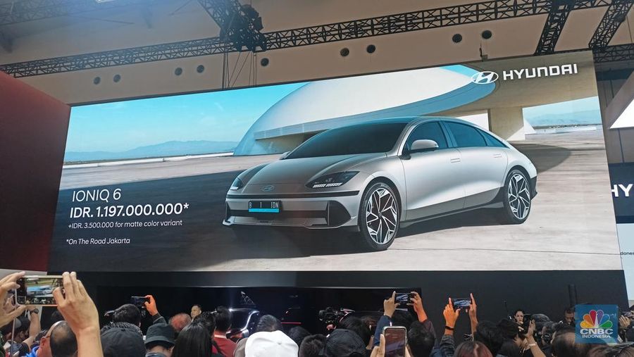 Hyundai akhirnya merilis Ioniq 6 untuk pasar otomotif RI di ajang Gaikindo Indonesia International Auto Show (GIIAS) 2022. (²©²ÊÍøÕ¾/Ferry Sandi)