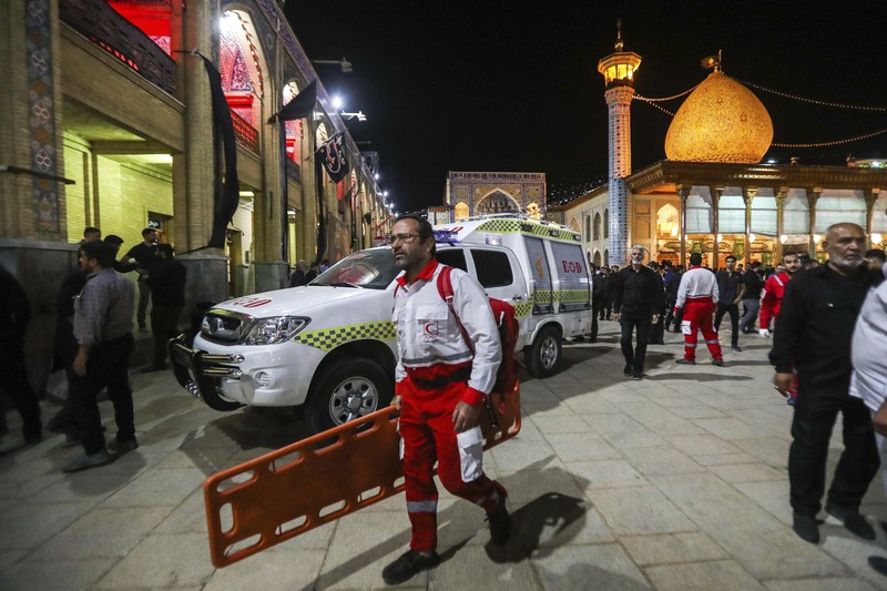 Penembakan brutal di Kuil Syiah Iran. (via REUTERS/WANA NEWS AGENCY)