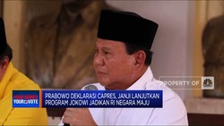 Prabowo Janji Lanjutkan Program Jokowi Jadikan RI Negara Maju