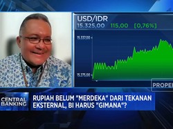 The Fed Bikin Pasar"Galau", Rupiah Merosot ke Rp 15.325/USD