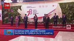 Di Depan DPR, Jokowi Pamer Ekonomi RI Tumbuh 5% di 7 kuartal