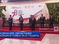 Di Depan DPR, Jokowi Pamer Ekonomi RI Tumbuh 5% di 7 kuartal