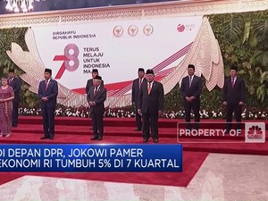 Di Depan DPR, Jokowi Pamer Ekonomi RI Tumbuh 5% di 7 kuartal