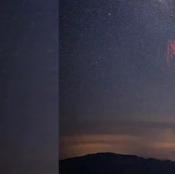 Heboh Cahaya Merah Langka di Langit Tertangkap Kamera 1 Detik