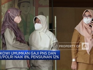 Jokowi Umumkan Gaji PNS Dan TNI/Polri Naik 8%, Pensiunan 12%