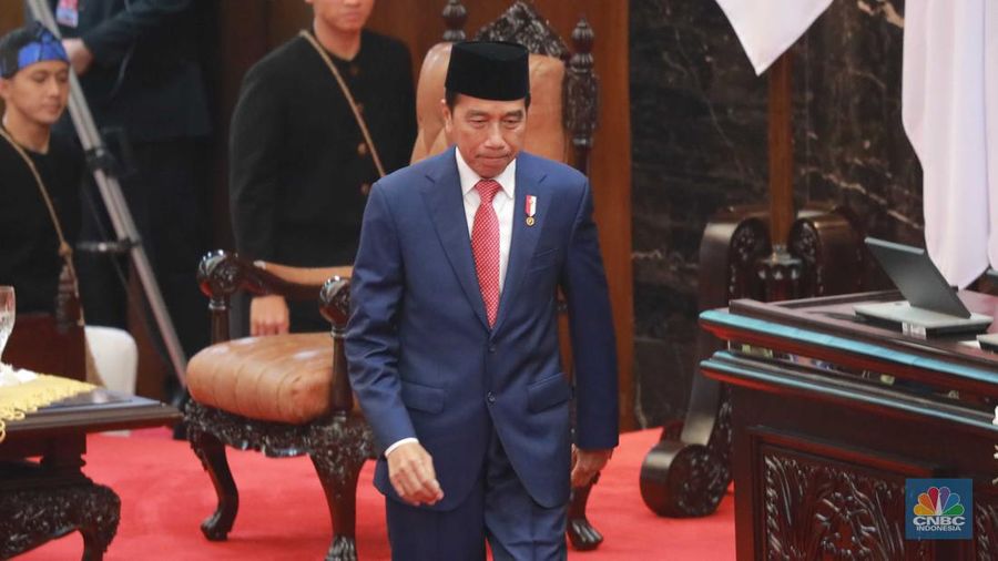 Pidato Presiden RI Joko Widodo tentang RAPBN Tahun Anggaran 2024 beserta nota keuangannya. (վ/Muhammad Sabki)