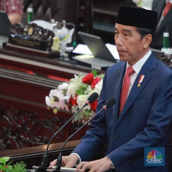 Potret Jokowi Sampaikan Nota RAPBN 2024