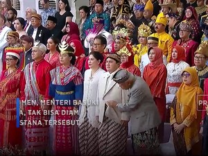 Aksi lucu Menteri PUPR di Upacara HUT ke-78 RI