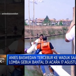 Video: Lomba 17 Agustus, Anies Baswedan Tercebur Ke Waduk