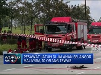 Pesawat Jatuh Di Jalanan Selangor Malaysia, 10 Orang Tewas