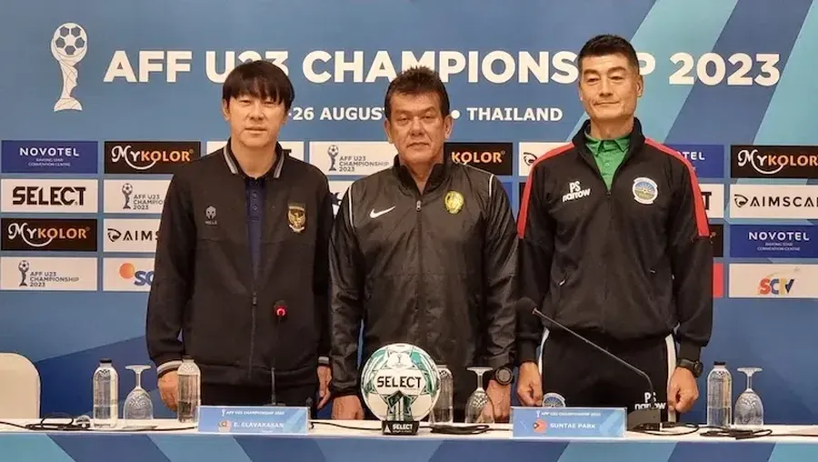 Pelatih Timnas Indonesia Shin Tae-yong menyampaikan saat konferensi pers pada (17/8/2023), menurutnya Kejuaraan AFF U-23 akan menjadi kesempatan bagus untuk menguji pemain lain. (Dok. aseanfootball)