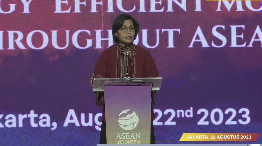 Menteri Keuangan RI Sri Mulyani dalam Seminar Energy Efficient Mortgage (EEM) Development throughout ASEAN countries. (Tangkapan Layar Youtube Kemenkeu RI)