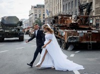 Ukraina Pamerkan Tank Rusia yang Hancur, Jadi Objek Wisata