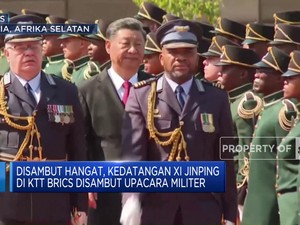 Kedatangan Xi Jinping Di KTT BRICS Disambut Upacara Militer