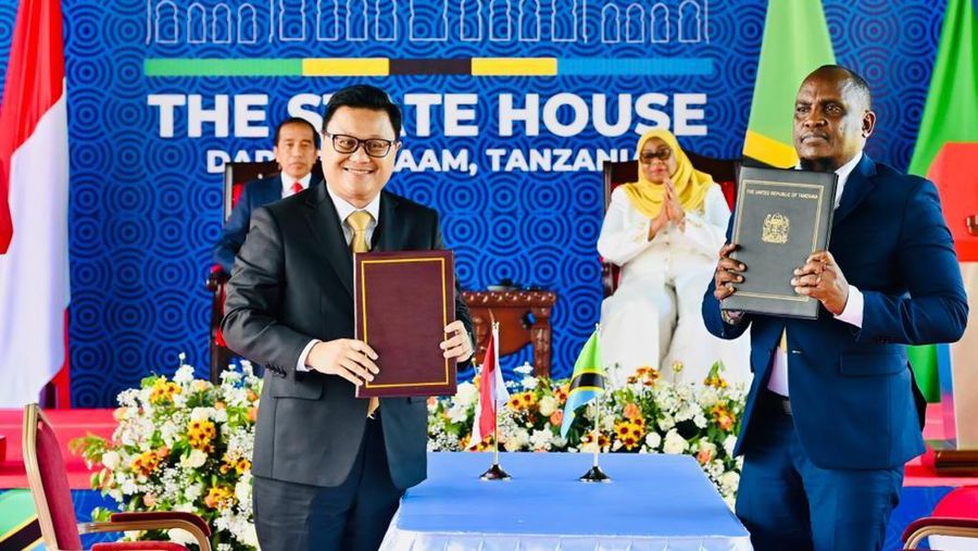 MoU MIND ID dan Stamico Tanzania di Hadapan Presiden Jokowi