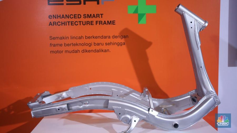 Rangka eSAF motor skutik Honda. (Agung Pambudhy/detikcom)