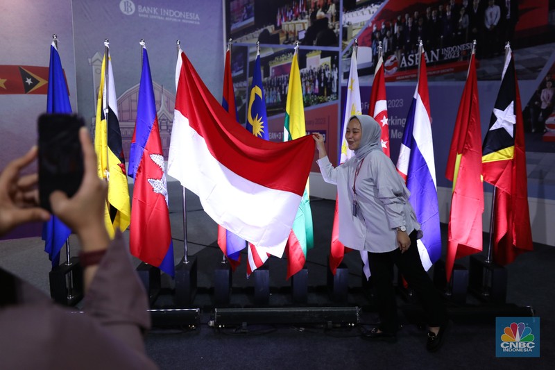 Suasana area Kampung ASEAN pada ASEAN Fest 2023 di Jakarta Convention Center, Jakarta, Rabu (23/8/2023). (CNBC Indonesia/Tri Susilo) Suasana area Kampung ASEAN pada ASEAN Fest 2023 di Jakarta Convention Center, Jakarta, Rabu (23/8/2023). (CNBC Indonesia/Tri Susilo)