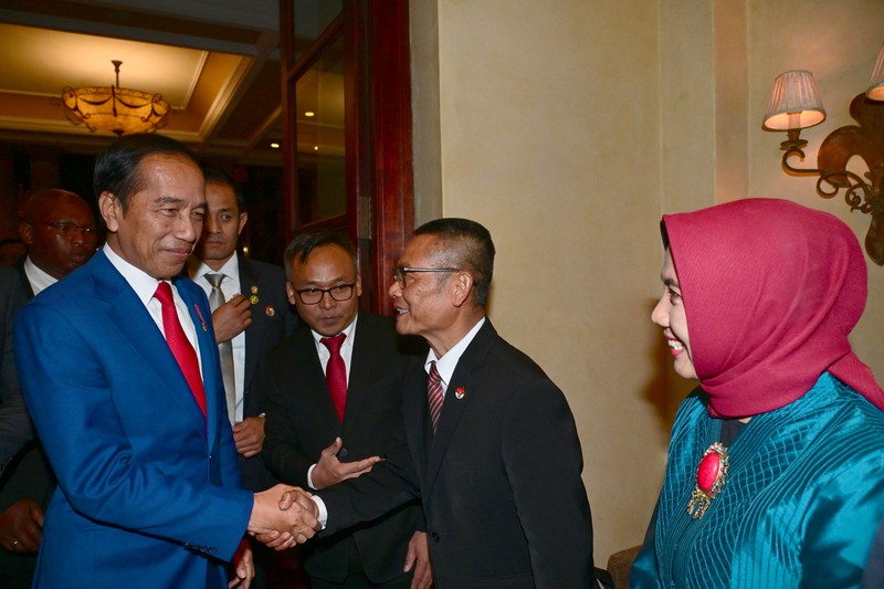 Presiden Jokowi Tiba di Johannesburg Afrika Selatan. (Muchlis Jr - Biro Pers Sekretariat Presiden)