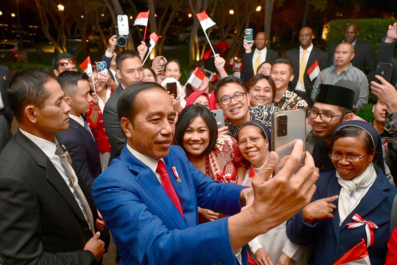 Presiden Jokowi Tiba di Johannesburg Afrika Selatan. (Muchlis Jr - Biro Pers Sekretariat Presiden)