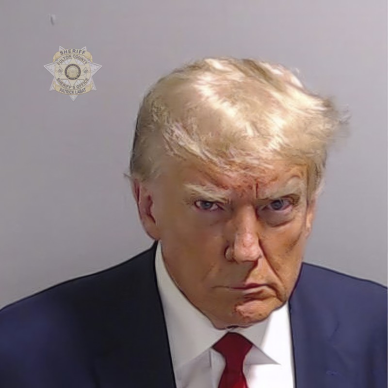 Mantan Presiden AS Donald Trump datang untuk menyerahkan diri untuk diproses di Penjara Fulton County setelah dakwaannya di Georgia, di Atlanta, Georgia, AS, 24 Agustus 2023. Mantan Presiden AS Donald Trump datang untuk menyerahkan diri untuk diproses di Penjara Fulton County setelah dakwaannya di Georgia, di Atlanta, Georgia, AS, 24 Agustus 2023. (REUTERS/Brendan McDermid)