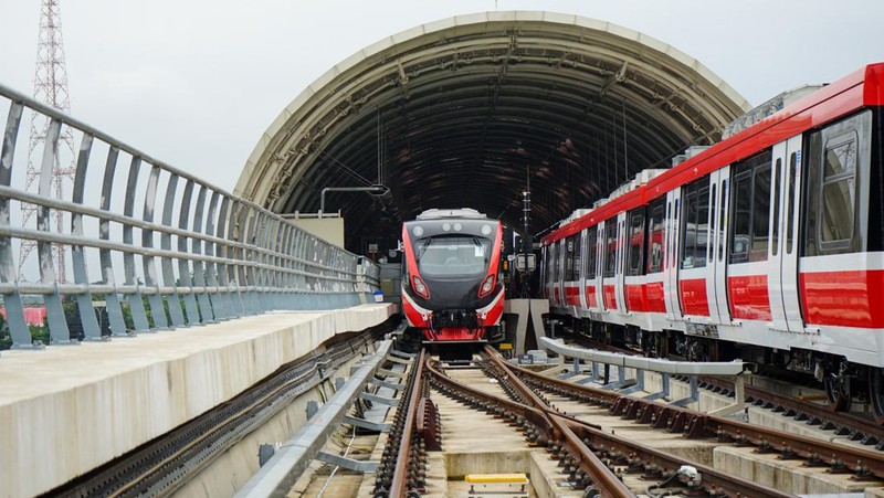 Penampakan LRT Jabodebek jelang beroperasi Senin pekan depan 28 Agustus 2023. (Dok. KAI)