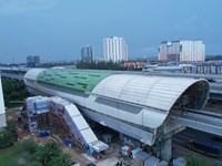 Penampakan Stasiun 'Keong Raksasa' LRT Jabodebek